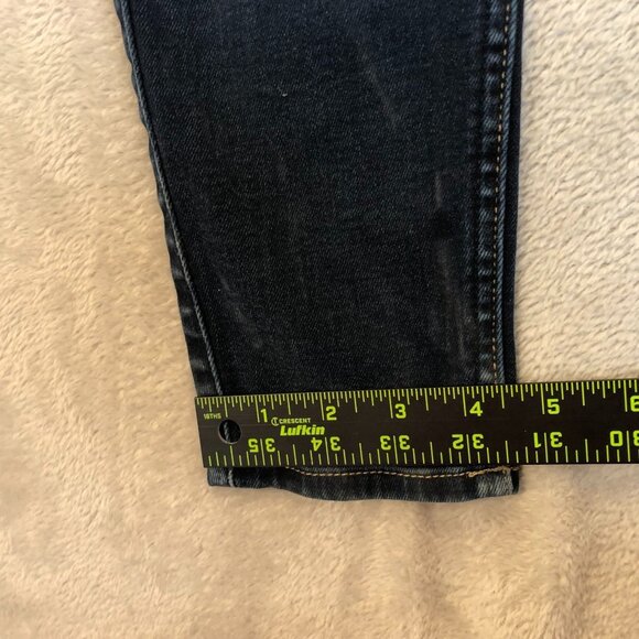 7 For All Mankind Women's Jeans Size 25 Skinny Fit Dark Wash Stretch Cotton Blen - Picture 5 of 13